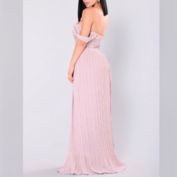 Fashion Nova Mauve Pleated Dress(Size Medium) - Picture 3 of 8